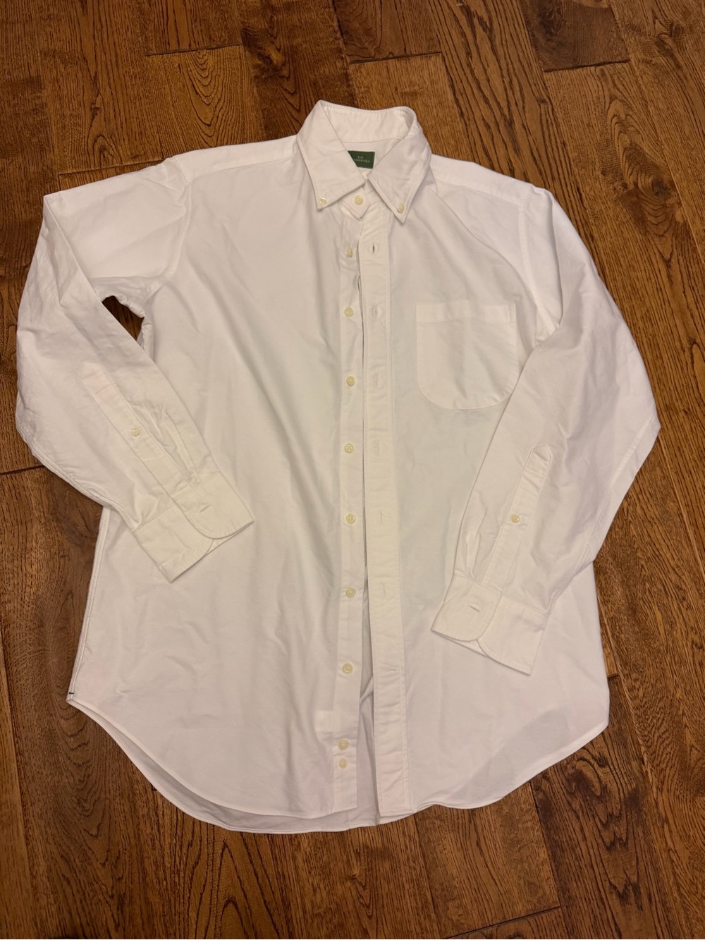 Sid Mashburn Cotton Royal Oxford Shirt M  15.5 33 Solid White perfect condition